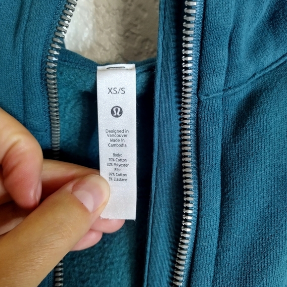 Lululemon Scuba Oversized 1/2 Zip Hoodie Green Sz Xs/S - Picture 6 of 9